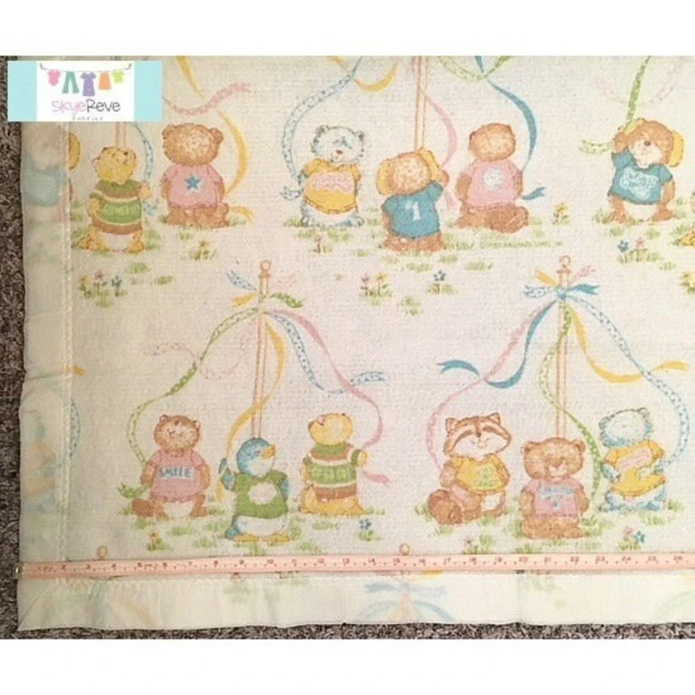 Vintage Otter and Racoon Baby‎ Blanket